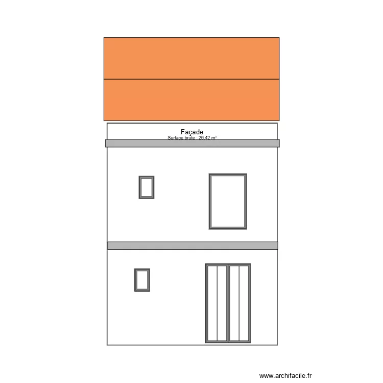 FACADE ARRIERE. Plan de 