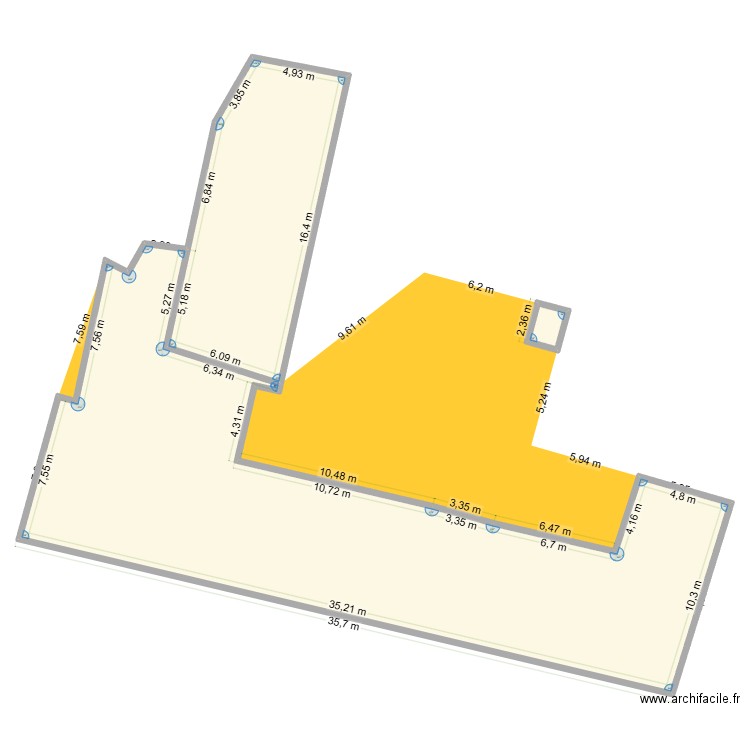 gury lecomte justine. Plan de 3 pièces et 405 m2