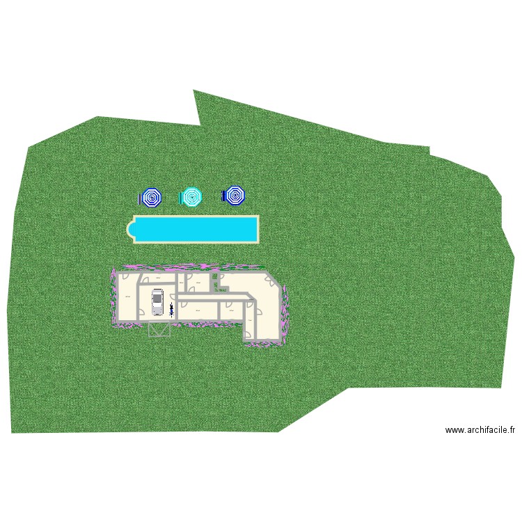 CAO maison amine. Plan de 9 pièces et 147 m2
