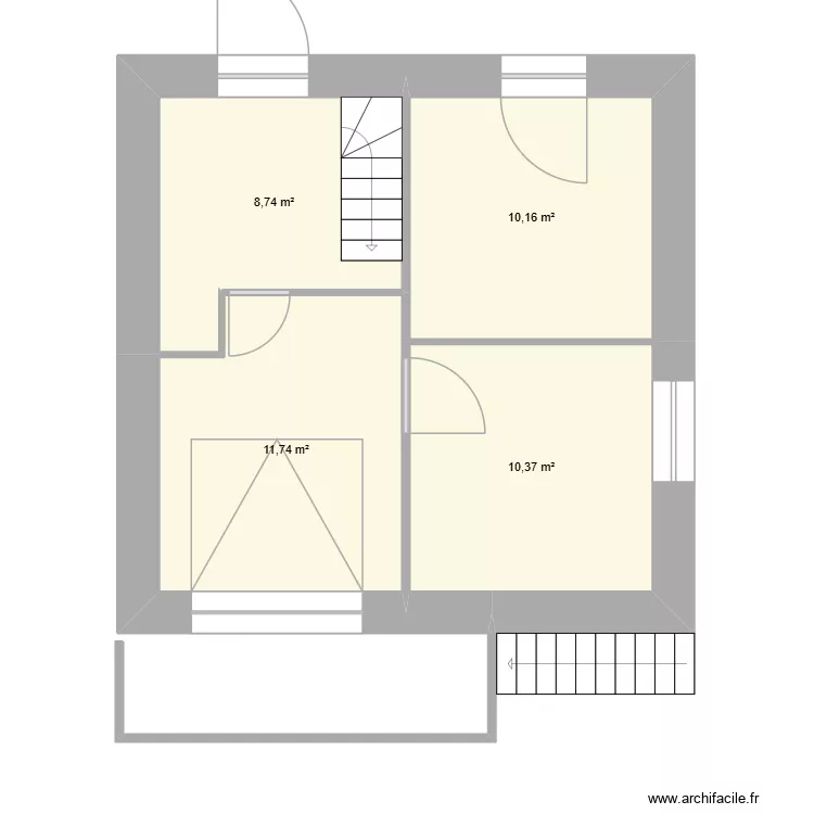 Coco et Albane - deuxi&egrave;me proposition. Plan de 14 Pièces et 119 m²
