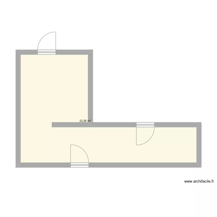 LDD_RE. Plan de 1 pièce et 34 m²