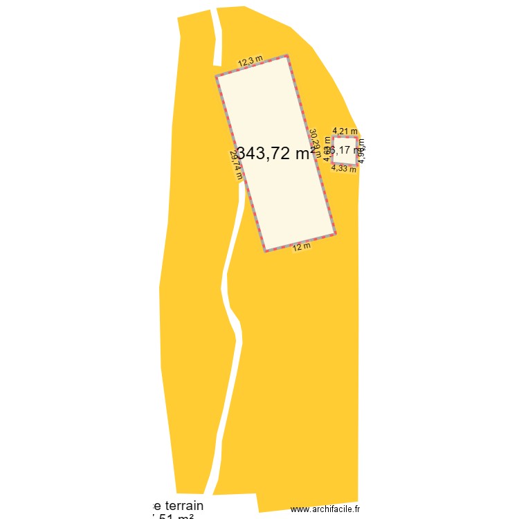 Bons en chablais Rannard. Plan de 2 pièces et 360 m2