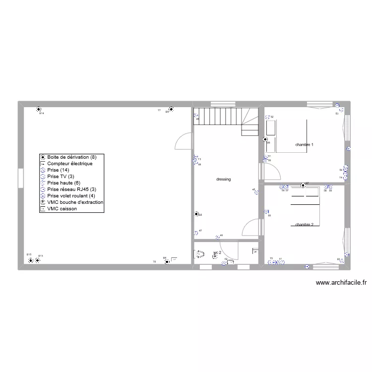 antoine l&eacute;o 1er etage pc0. Plan de 