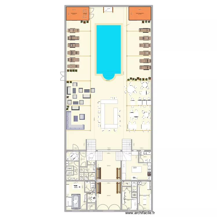 Ndoffane. Plan de 24  et 603 m²