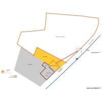 plan de masse / situation avec drain