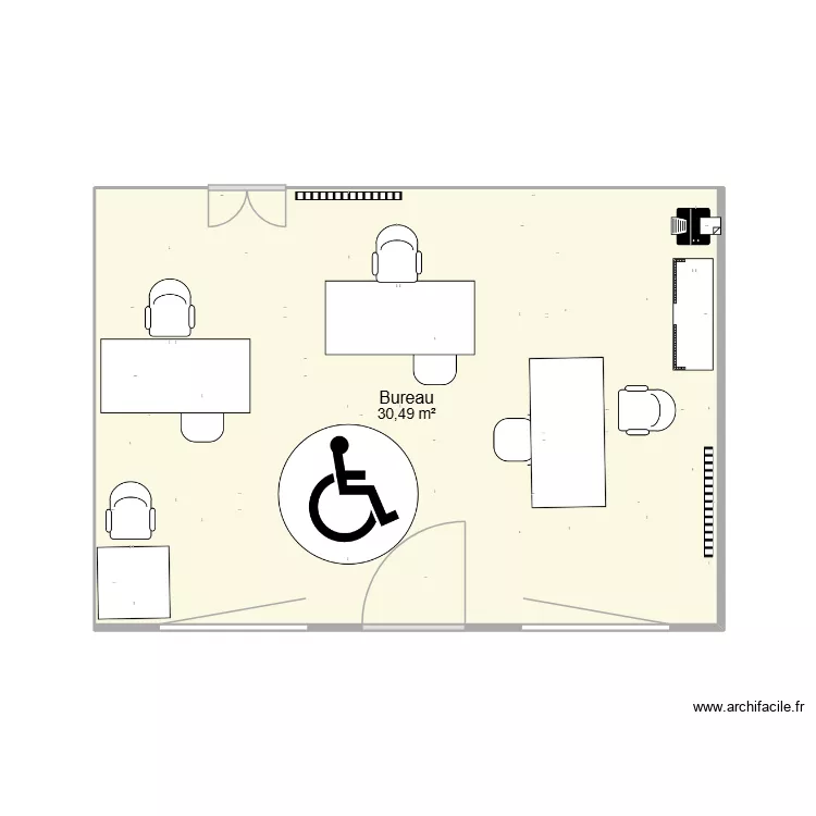 ERP-Chemill&eacute;. Plan de 1  et 30 m²