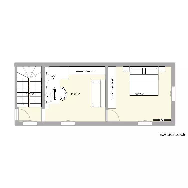 sauvelade. Plan de 3  et 38 m²