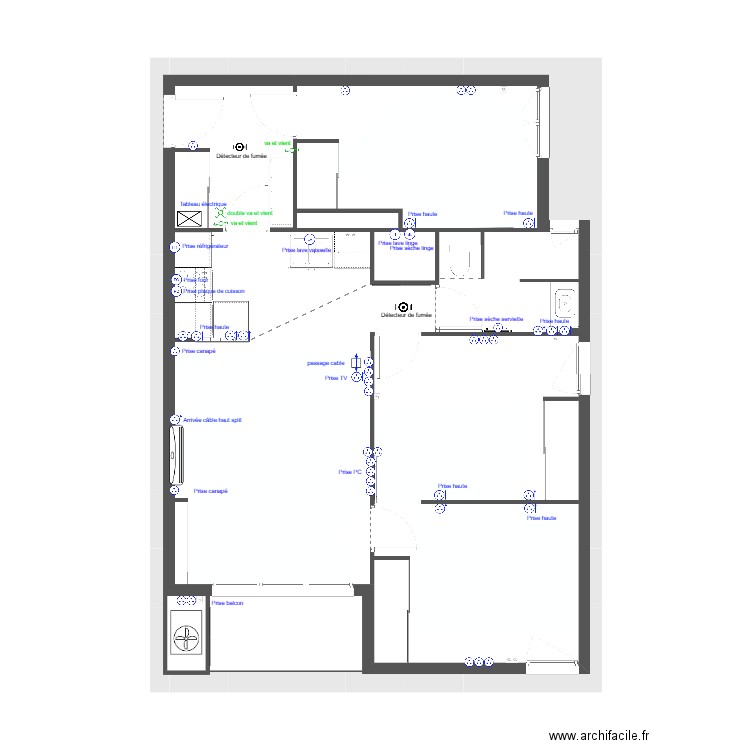Bagneux prise electrique. Plan de 0 pièce et 0 m2