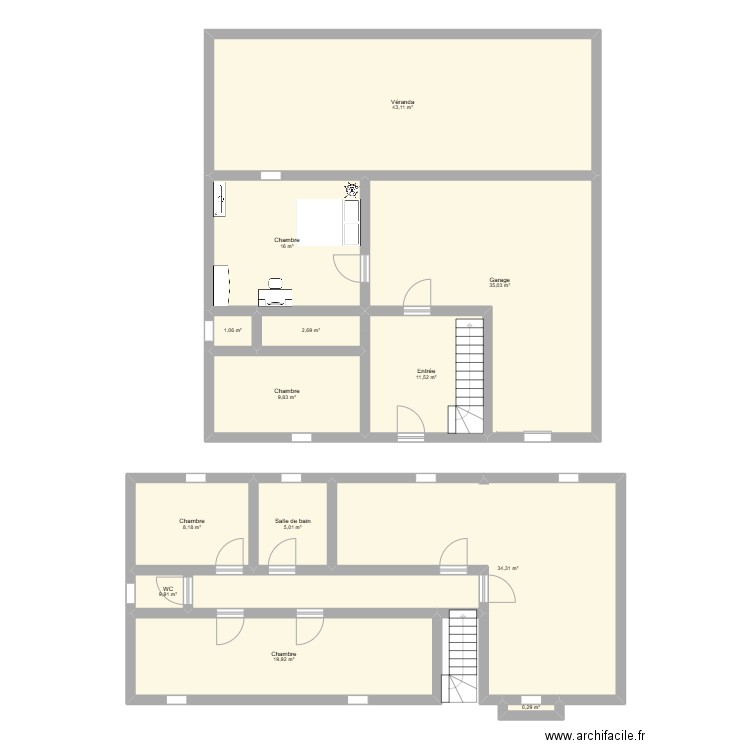maison. Plan de 13 pièces et 197 m2