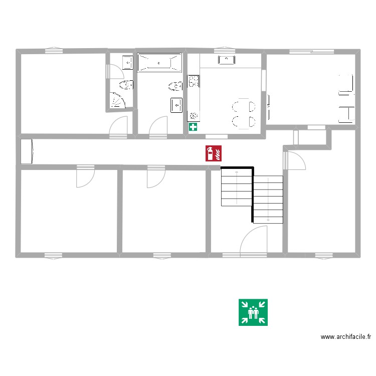 .. RDC. Plan de 9 pièces et 189 m2