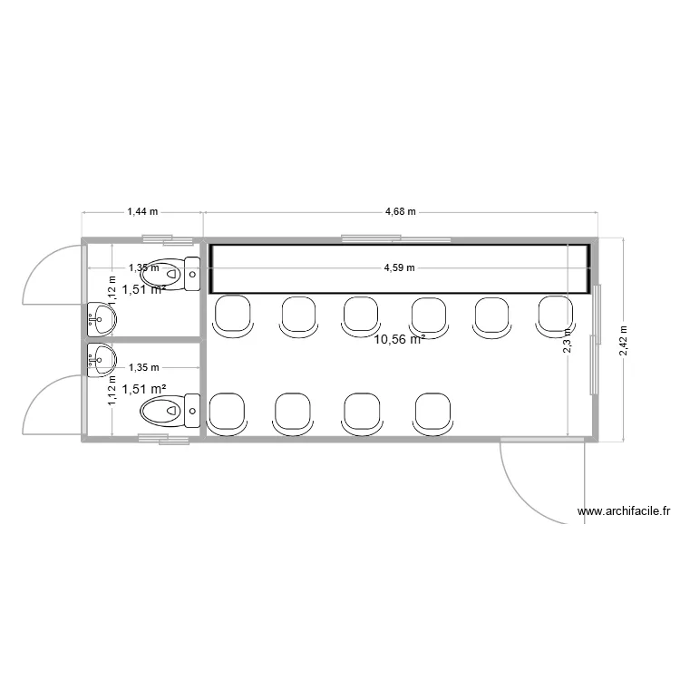BOX CIRCULATION 6M. Plan de 0 pièce et 0 m2