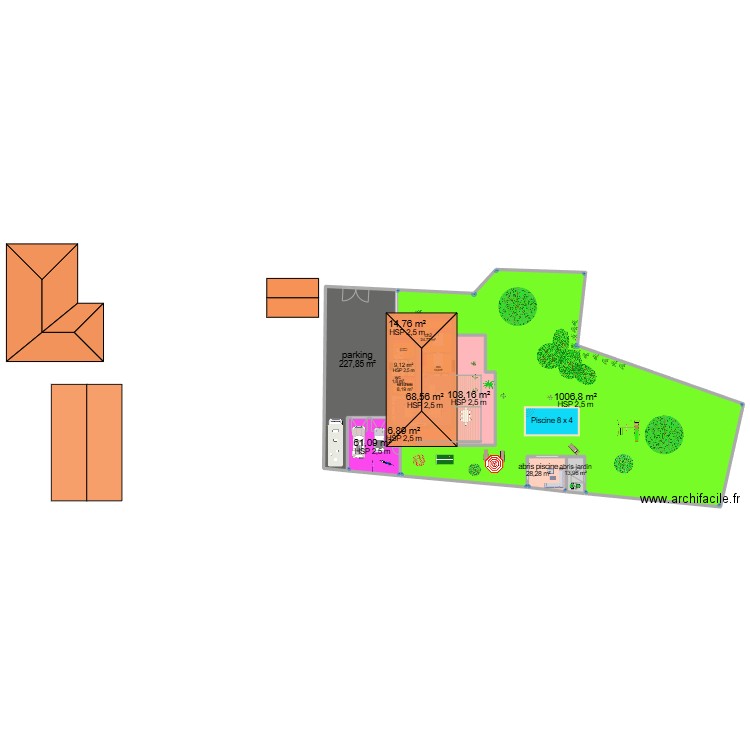 maison saint didier 5. Plan de 15 pièces et 1605 m2