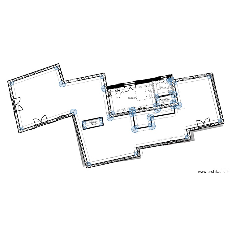 chambre aménagée. Plan de 12 pièces et 231 m2