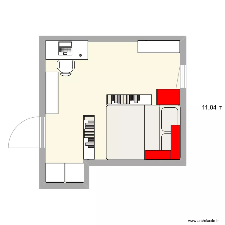 chamlbre jde __b. Plan de 1 Pièce et 11 m² chamlbre jde __b. Plan de 1 Pièce et 11 m²