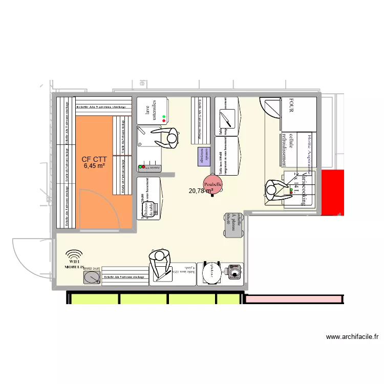 Labo Illkirch V3. Plan de 2 pièces et 27 m²