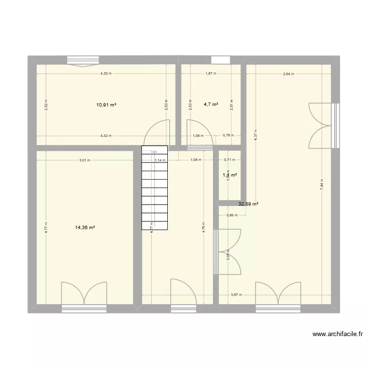 cyril existant 3 garage. Plan de 5  et 64 m²