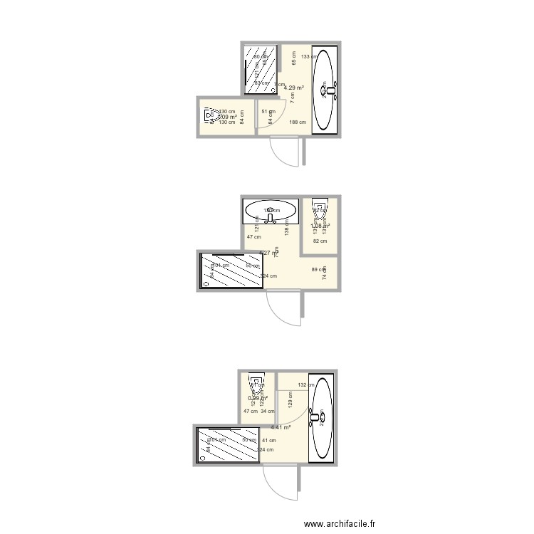 villerest2. Plan de 6 pièces et 16 m2