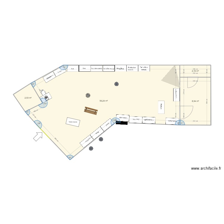 Boutique. Plan de 0 pièce et 0 m2