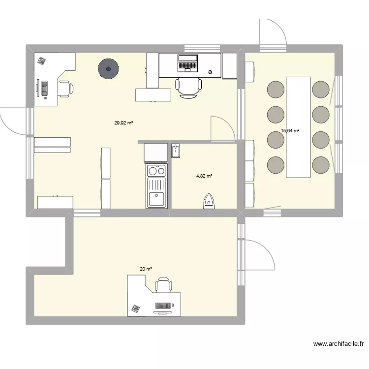 plan agancement LECS. Plan de 4 et 70 m² plan agancement LECS. Plan de 4 et 70 m²
