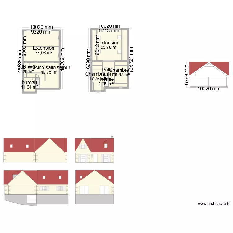 Plan Futur PETRE. Plan de 14 et 275 m² Plan Futur PETRE. Plan de 14 et 275 m²