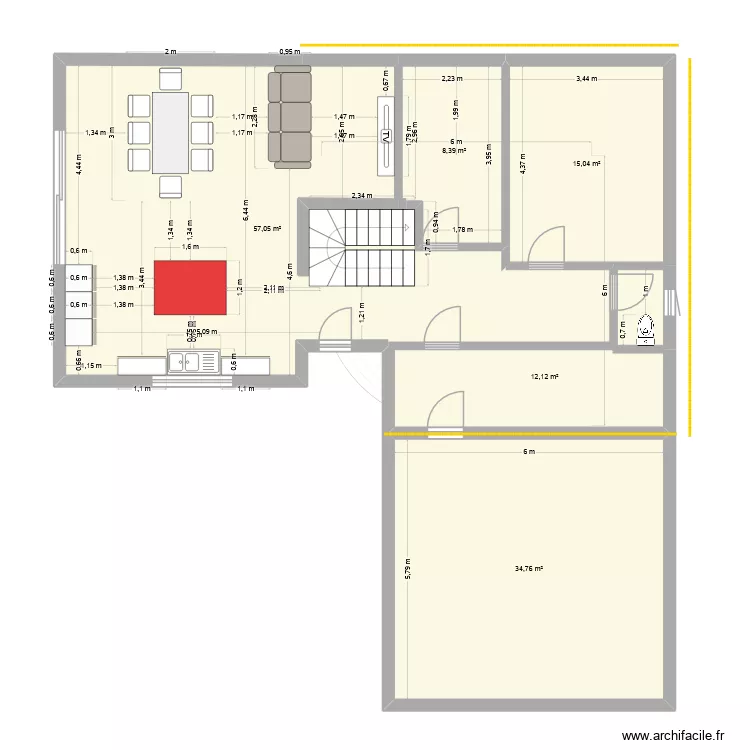 1er plan. Plan de 5 et 127 m² 1er plan. Plan de 5 et 127 m²