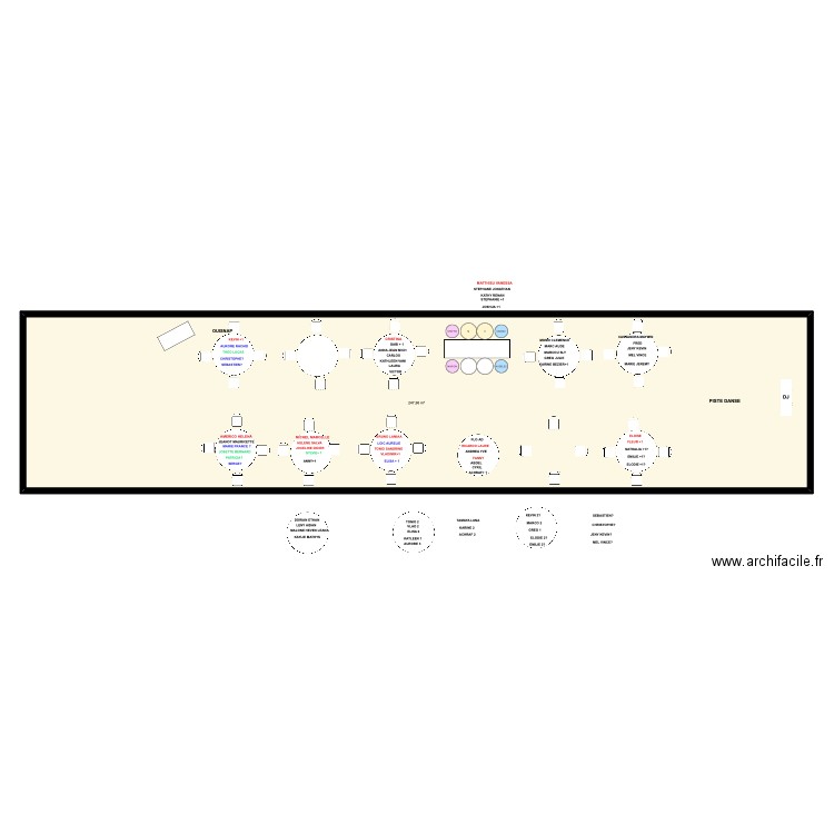 PLAN SALLE MARIAGE. Plan de 1 pièce et 248 m2