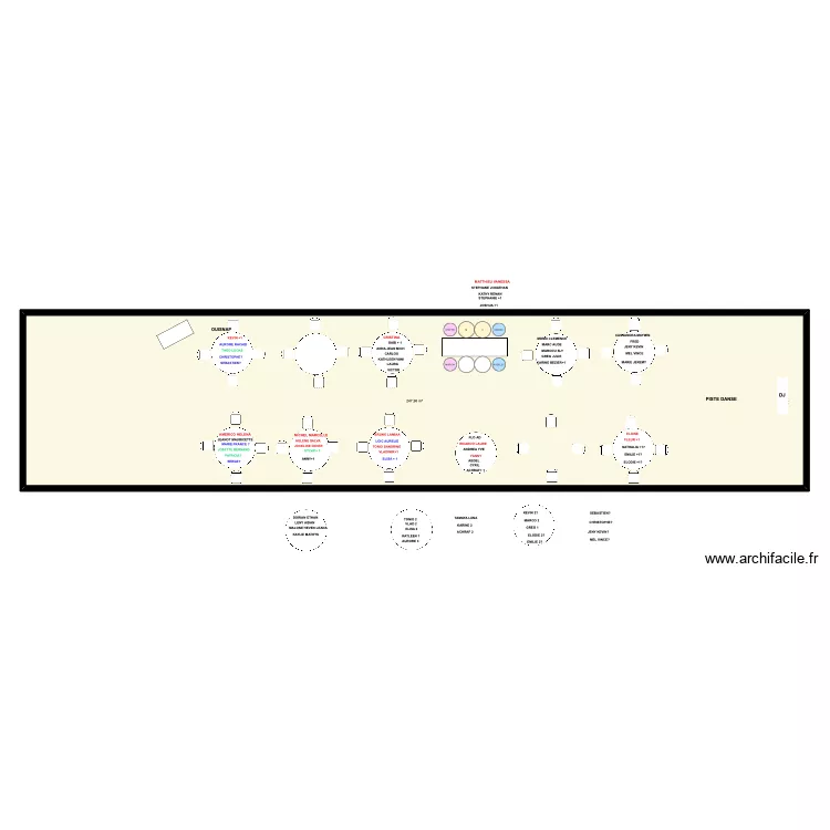 PLAN SALLE MARIAGE. Plan de 