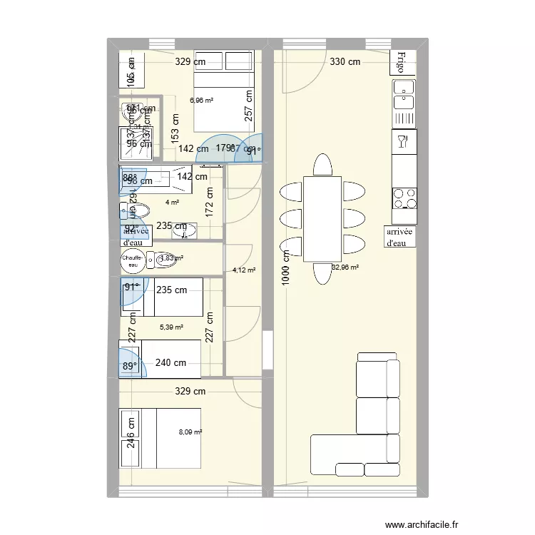 plan la joue 1 ouverture. Plan de 