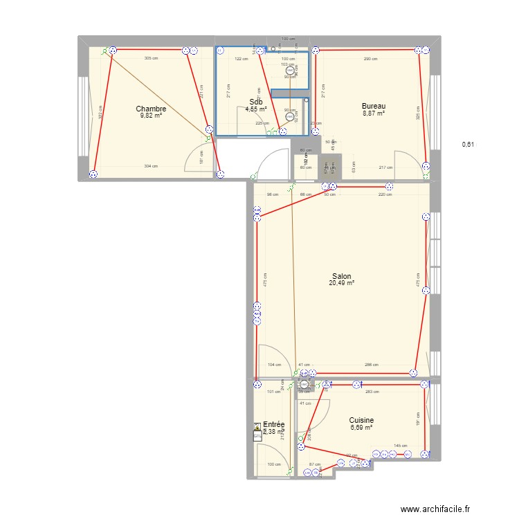 Plan électricité. Plan de 0 pièce et 0 m2