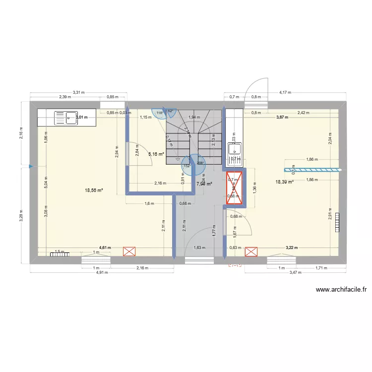 1etage Riec. Plan de 