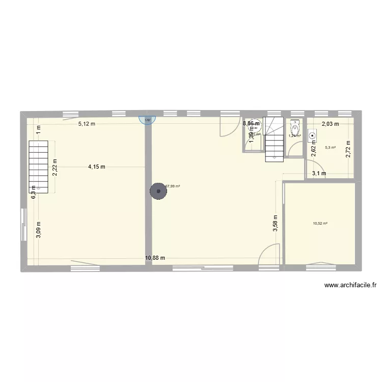 PROJET ARR CUISINE. Plan de 5  et 95 m²