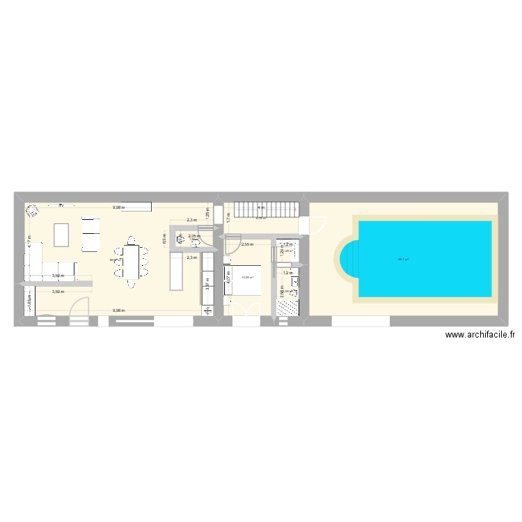 17 MOISSEAU 1. Plan de 7 pièces et 140 m2