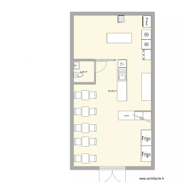 LE PALAIS FAIM V2.. Plan de 2 Pièces et 64 m²