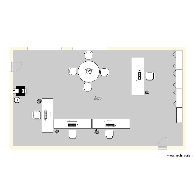 plan bureau comptabilité. Plan de 1 pièce et 127 m2