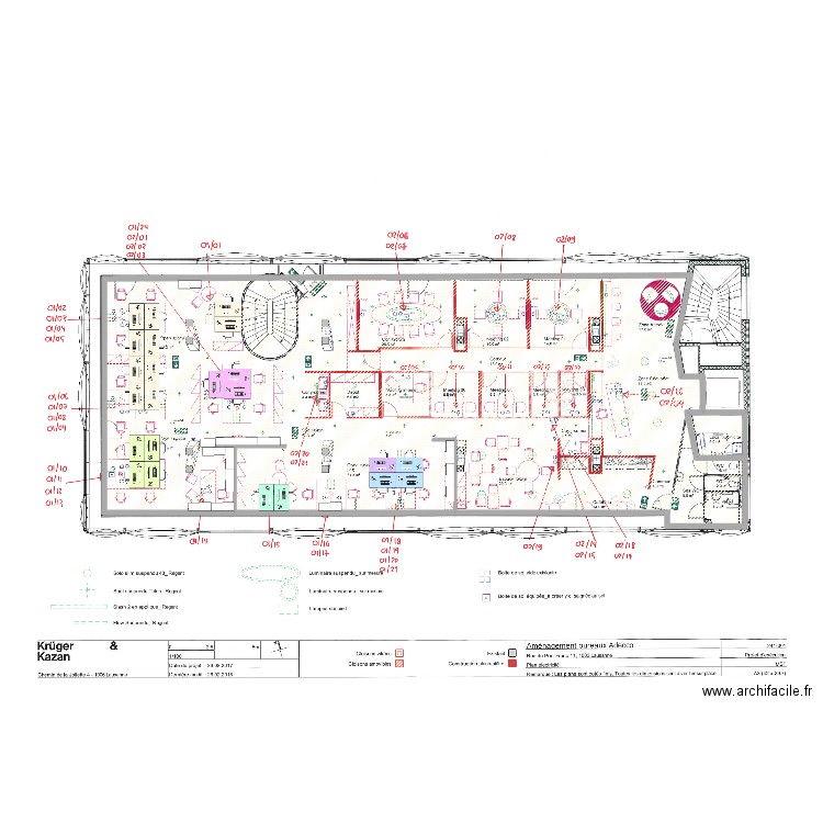 LS Flon - Option 3 Médical. Plan de 2 pièces et 389 m2