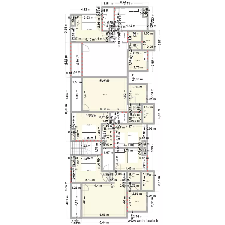 Adjame bingerville. Plan de 25 pièces et 183 m² Adjame bingerville. Plan de 25 pièces et 183 m²
