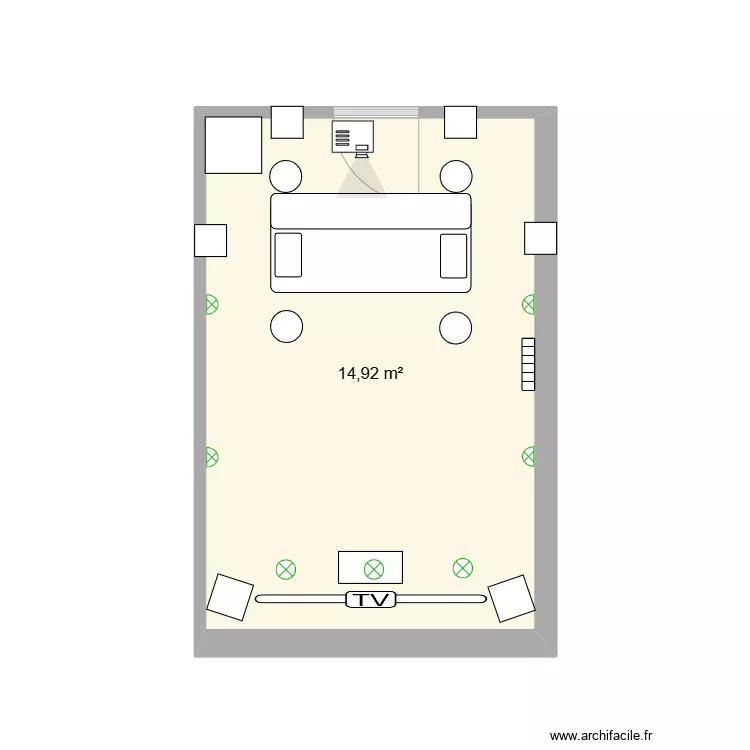 Salle Home cinema. Plan de Salle Home cinema. Plan de