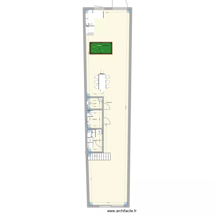 Rdc. Plan de 4  et 105 m²