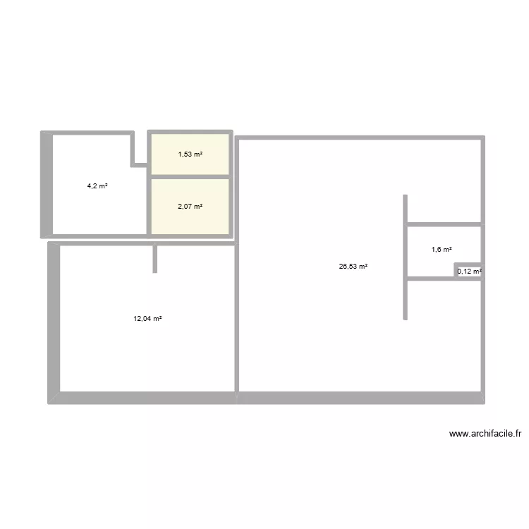 B1 log 61. Plan de 7 et 48 m² B1 log 61. Plan de 7 et 48 m²