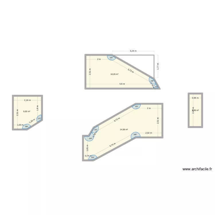 murs escalier. Plan de 4 et 32 m² murs escalier. Plan de 4 et 32 m²
