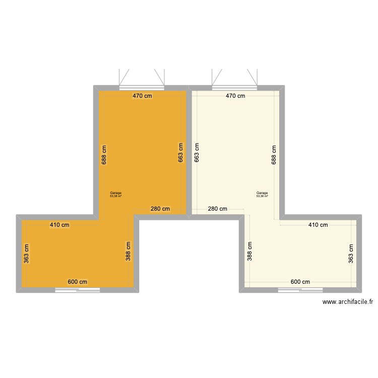 Maison de Rêve RDC. Plan de 2 pièces et 107 m2