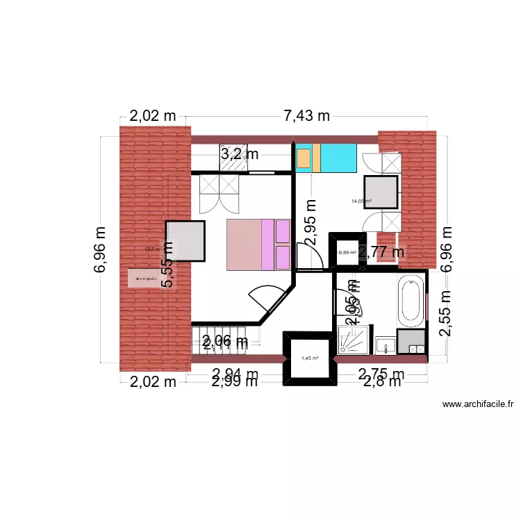 OCTAVIA ETAGE 4 UCCLE. Plan de 