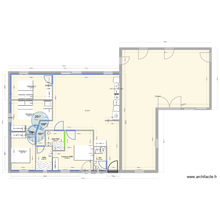 Pontacq new et garage actuel sans toit. Plan de 0 pièce et 0 m2