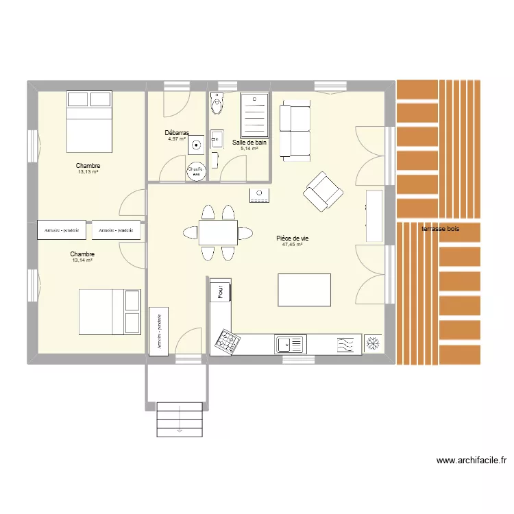 chalet madrier 2. Plan de 