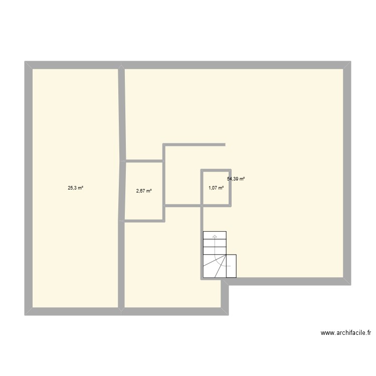 architecture 1. Plan de 4 pièces et 83 m2