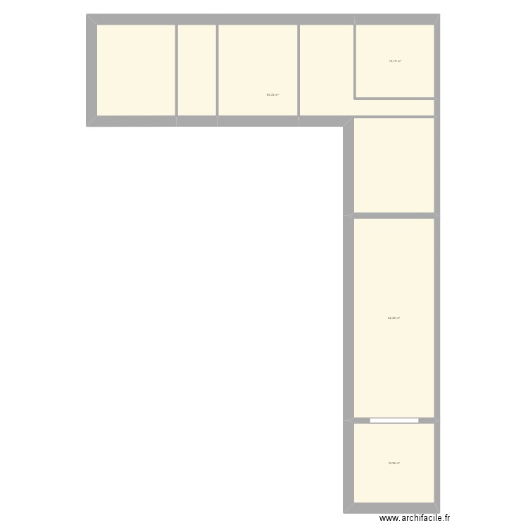 reno globale. Plan de 4 pièces et 159 m2