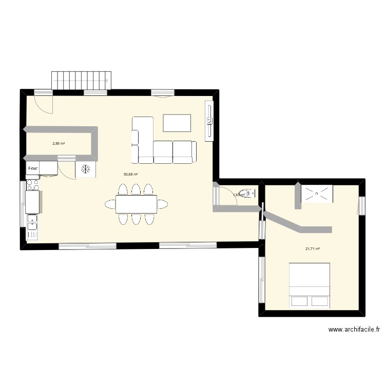 teste 1. Plan de 4 pièces et 77 m2