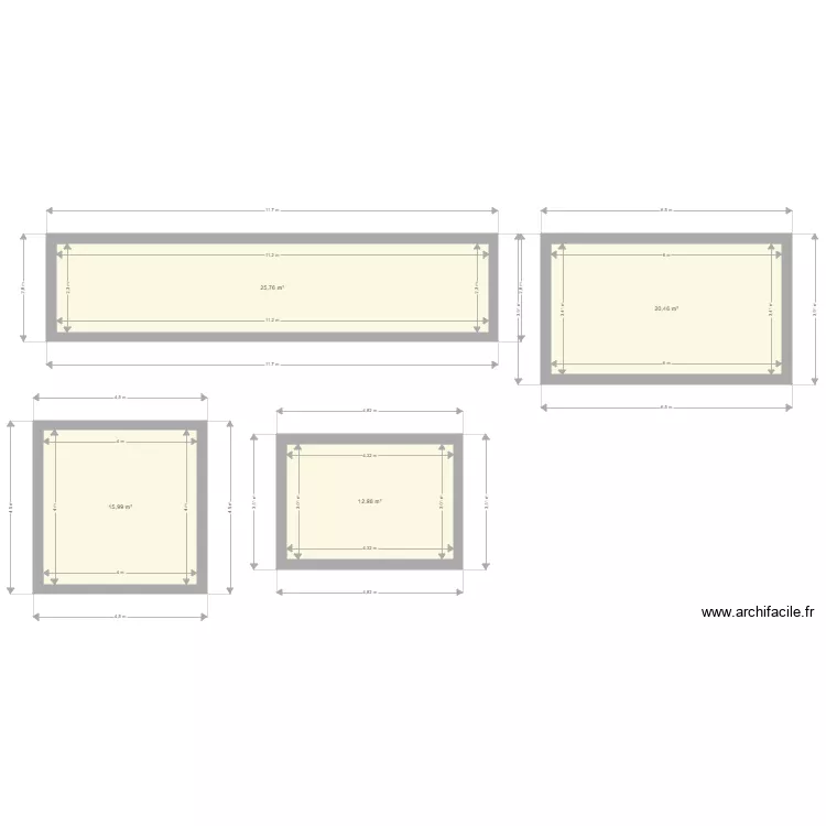 Granula de marbre. Plan de 4  et 75 m²