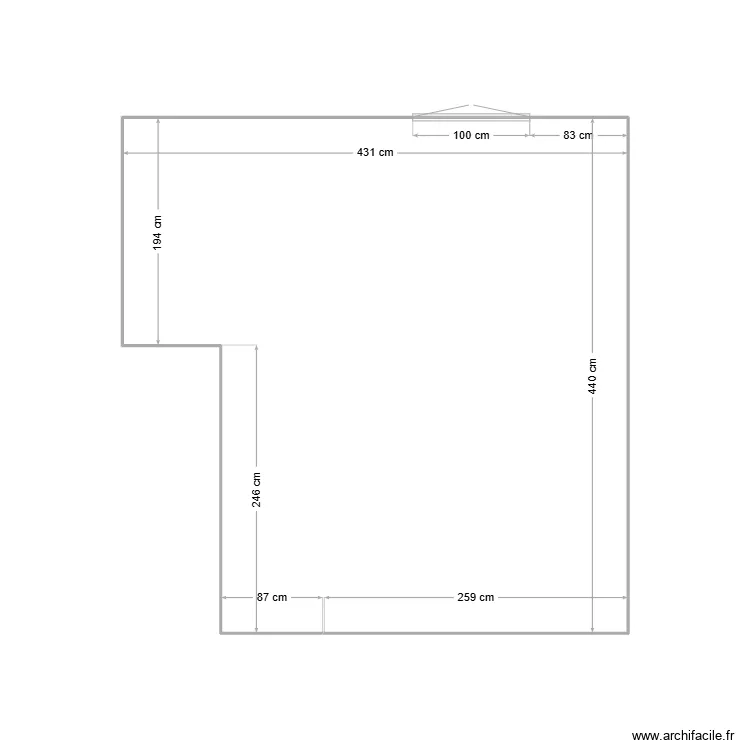 Chambre. Plan de 