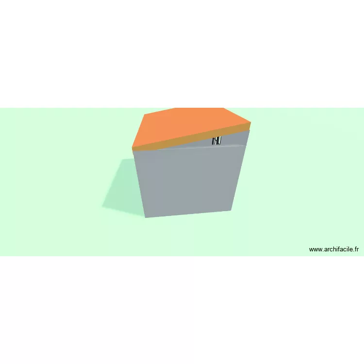 cabanon. Plan de 1  et 9 m²